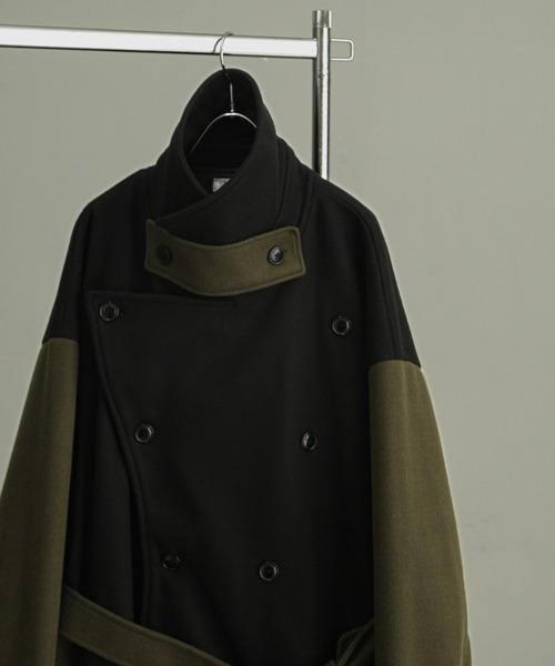 「Nilway」 トレンチコート LARGE ブラック メンズ_画像4