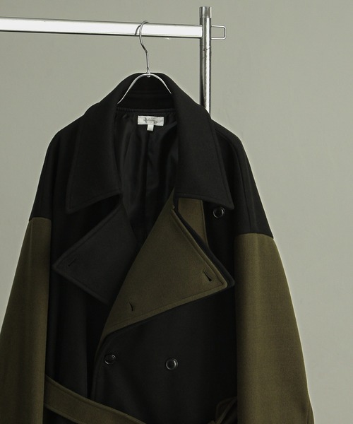 「Nilway」 トレンチコート LARGE ブラック メンズ_画像5