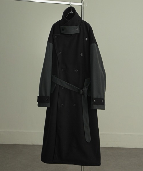 「Nilway」 トレンチコート LARGE ブラック メンズ_画像7