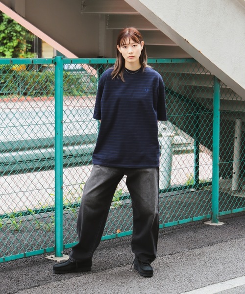 FRED PERRY tシャツ 「別注」FRED / RELAXED STRIPE PIQUE T