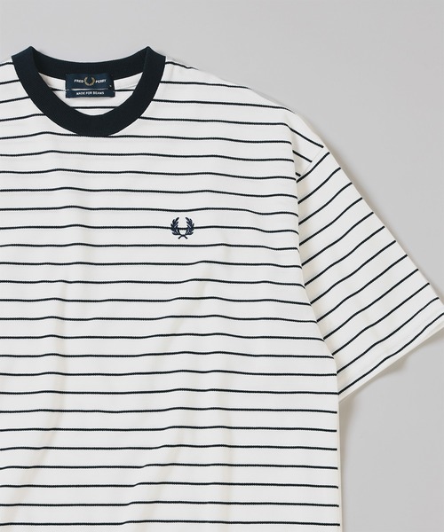 FREDPERRY WOVEN PANEL ストライプ Tシャツ Fred Perry ストライプ Tシャツ | ピンク | FARFETCH JP