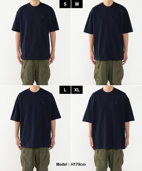 【別注】FRED PERRY / Reluxed Pique Tシャツ　ブラック セール】【別注】FRED PERRY / Reluxed Pique T-shirt（Tシャツ