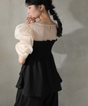 パーティードレス パンツドレス ビスチェペプラ...の詳細画像2