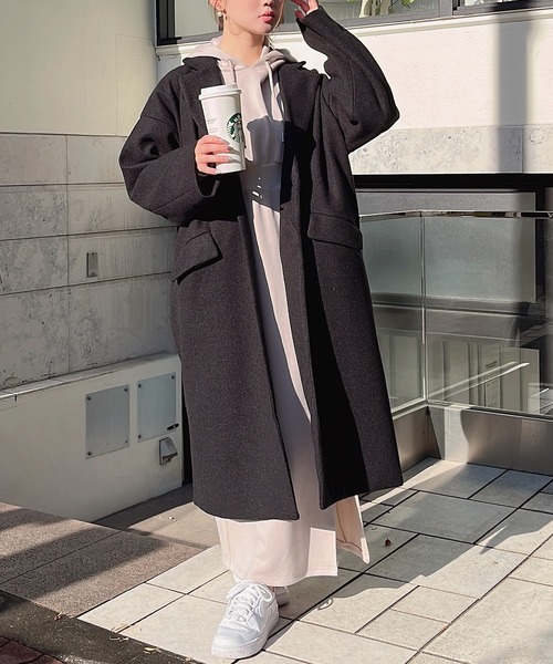 「MIIA」 チェスターコート FREE ベージュ レディース_画像2