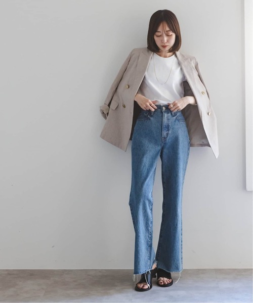 スビンコットンスムースコンパクトTシャツ ブルー NOBLE tシャツ 「追加」スビンコットンスムースコンパクトT
