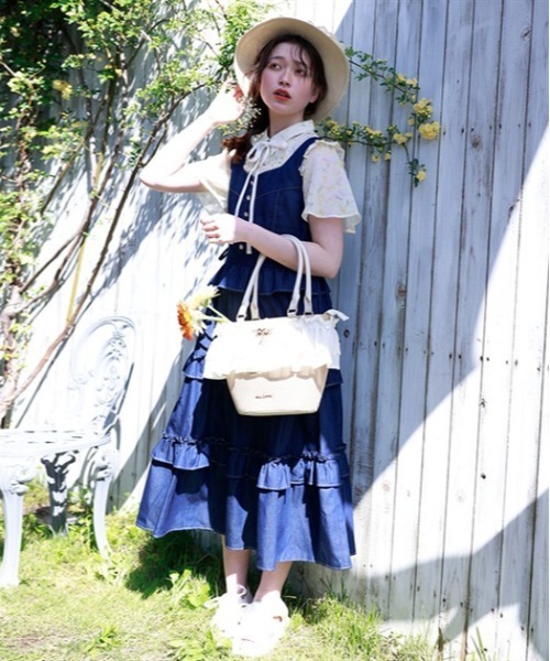 axes femme（アクシーズ ファム） ジャンパースカート フリルデザイン