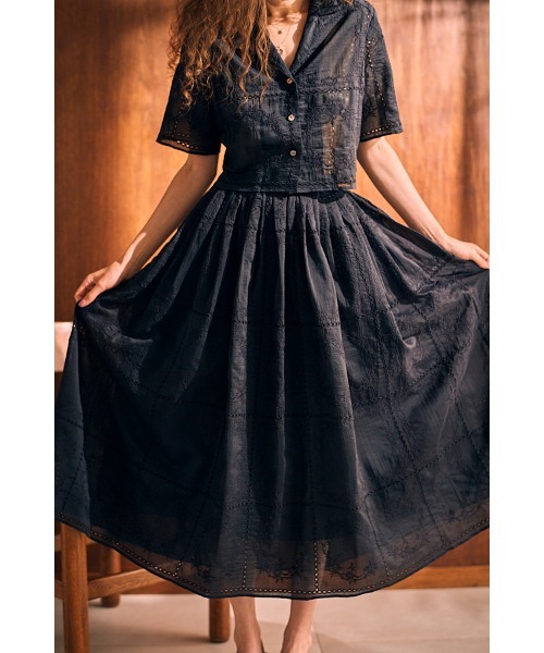 Estella.K ロング スカート Audrey Lace Skirt ハンカチーフレース