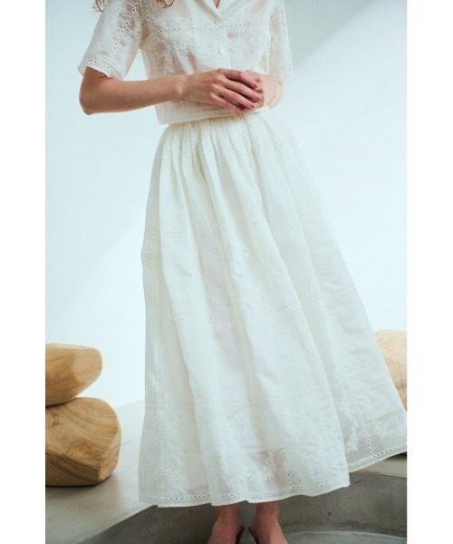 Estella.K ロング スカート Audrey Lace Skirt ハンカチーフレース