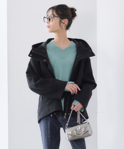 「RIRIYANO」 ジップアップブルゾン X-LARGE モカ レディース_画像9