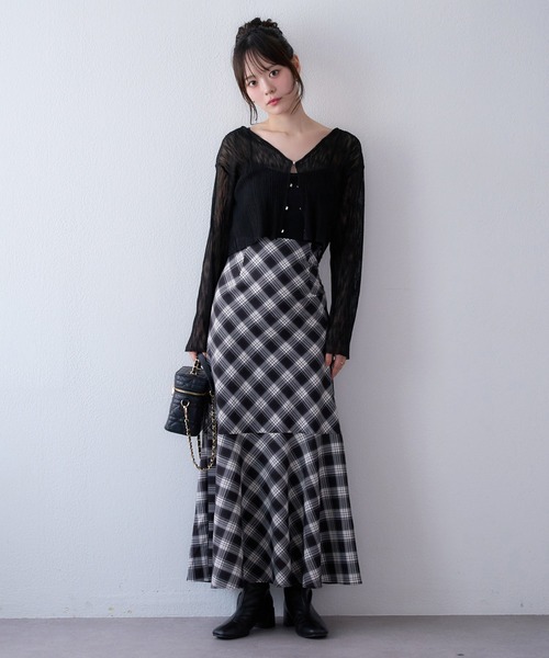 【美品】エポカ　大人可愛い♡トップス　ワンピース風カーディガン 美品】エポカ 大人可愛い♡トップス ワンピース風カーディガン