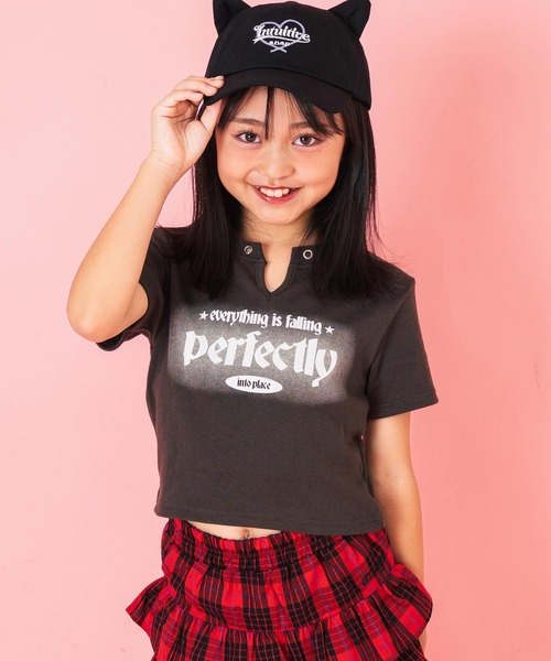 ANAP kids（アナップキッズ） tシャツ ハトメ ポイント ミニ Tシャツ