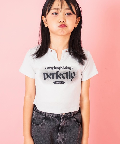 ANAP kids（アナップキッズ） tシャツ ハトメ ポイント ミニ Tシャツ