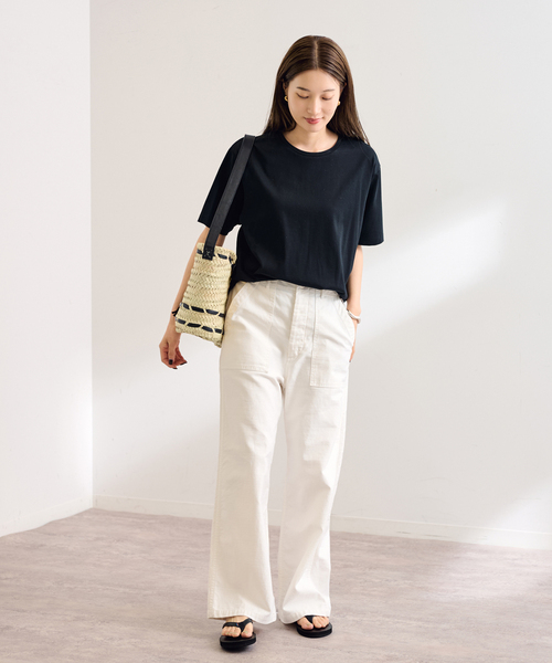 FRAMeWORK かごバッグ カゴバッグ KECH raffia leather tassel
