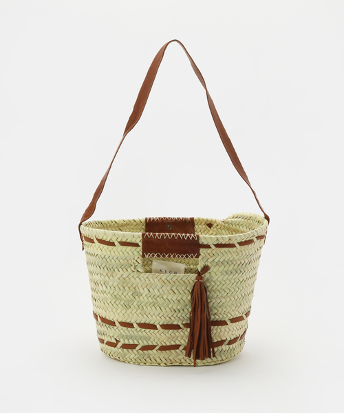 FRAMeWORK かごバッグ カゴバッグ KECH raffia leather tassel