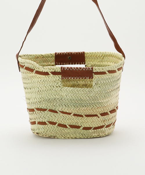 FRAMeWORK かごバッグ カゴバッグ KECH raffia leather tassel