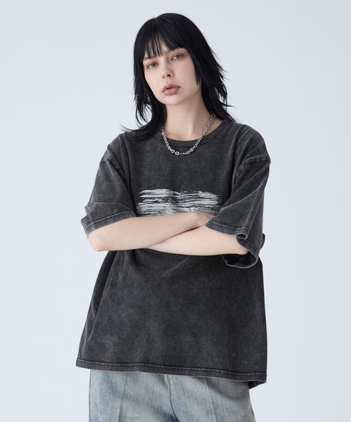 VELNUS tシャツ 「VELNUS」Sulfur Snow Vintage Foil Print Short