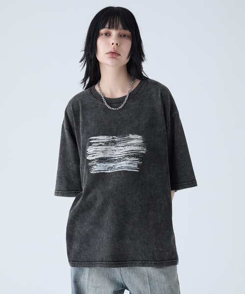 VELNUS tシャツ 「VELNUS」Sulfur Snow Vintage Foil Print Short