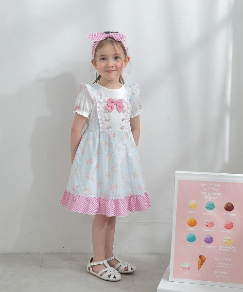 coeur a ワンピース ドッキングワンピース キッズ 子供服 女の子