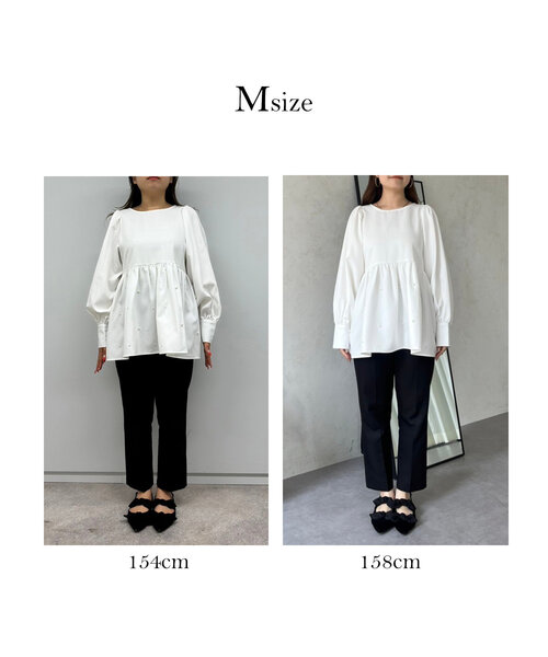 「prose verse」 長袖チュニック MEDIUM オフホワイト レディース