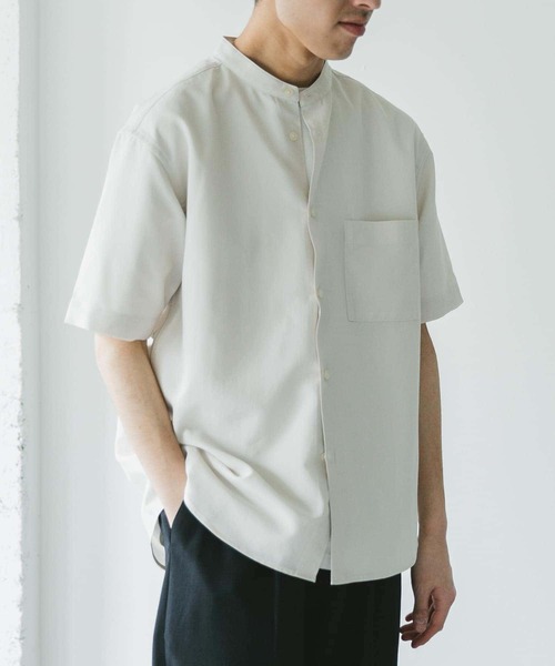 「URBAN RESEARCH DOORS」 半袖シャツ MEDIUM チャコールグレー メンズ_画像2