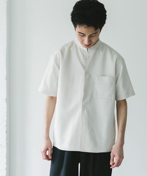 「URBAN RESEARCH DOORS」 半袖シャツ MEDIUM チャコールグレー メンズ_画像5