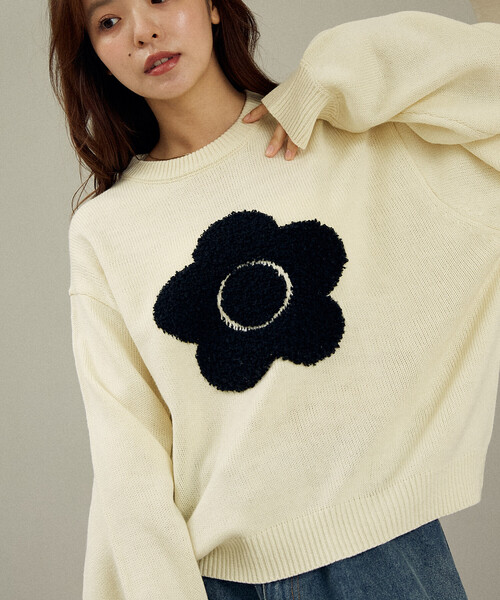 マリークワント×PUBLUX×相良 ニットジャガードセーター 【新品未使用】 PUBLUX ニット セーター MARY QUANT × PUBLUX/マリークワント