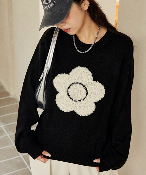 マリークワント×PUBLUX×相良 ニットジャガードセーター 【新品未使用】 PUBLUX ニット セーター MARY QUANT × PUBLUX/マリークワント