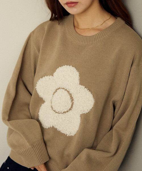 マリークワント×PUBLUX×相良 ニットジャガードセーター 【新品未使用】 PUBLUX ニット セーター MARY QUANT × PUBLUX/マリークワント