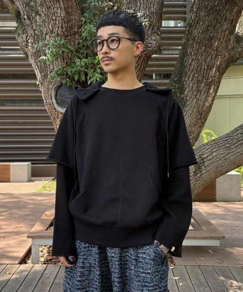 トレーナー スウェット FAF（Fake As Flowers）/ Double Sleeve Hoodie