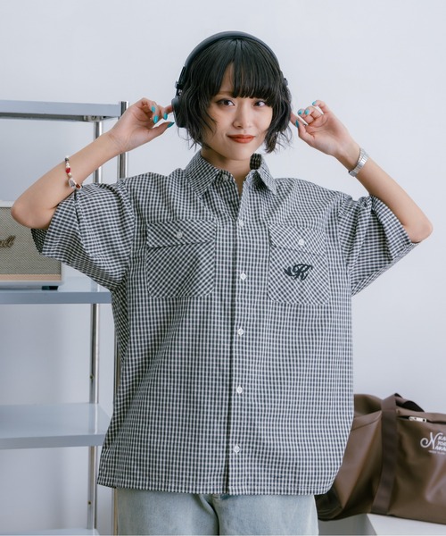 kaoyorinakami シャツ K＆#9825; check shirts / カオナカハート