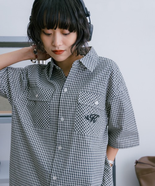 kaoyorinakami シャツ K＆#9825; check shirts / カオナカハート