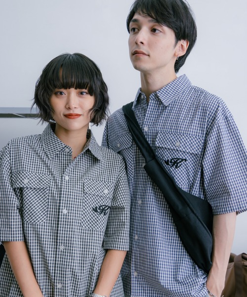 kaoyorinakami シャツ K＆#9825; check shirts / カオナカハート