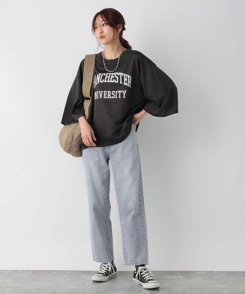 「GLOBAL WORK」 デニムパンツ LARGE ネイビー レディース