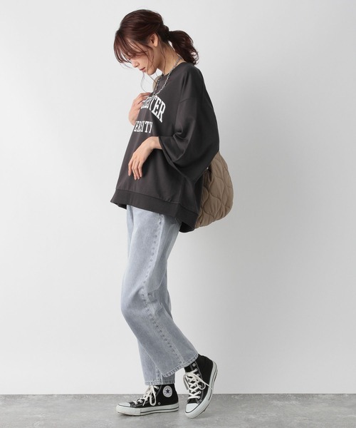 「GLOBAL WORK」 デニムパンツ LARGE ネイビー レディース