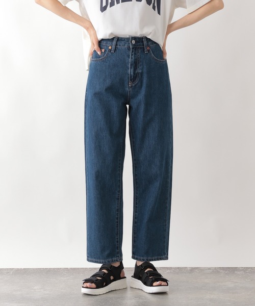 「GLOBAL WORK」 デニムパンツ LARGE ネイビー レディース