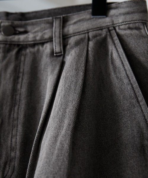 「Alfred Alex」 加工デニムパンツ L グレー メンズ