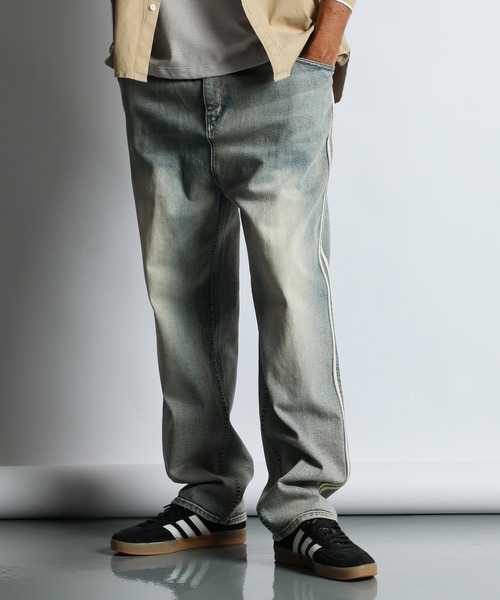 The DUFFER 「ガムストレッチ」ダメージ加工 スキニーデニム　XL The DUFFER of ST.GEORGE（ザダファーオブセントジョージ）の