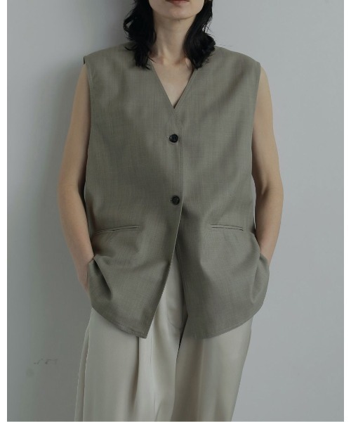 なー様　アンヌーク　ジレ anuke ベスト ジレ Vneck Stitch Vest レディース : ZOZOTOWN