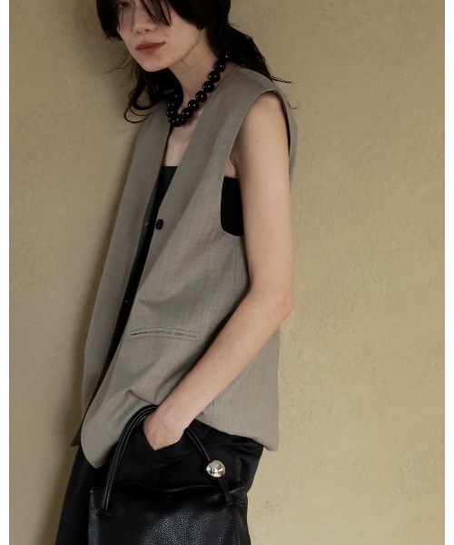 なー様　アンヌーク　ジレ anuke ベスト ジレ Vneck Stitch Vest レディース : ZOZOTOWN