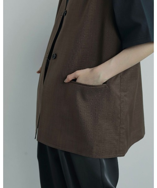 anuke（アンヌーク） ベスト ジレ anuke Vneck Stitch Vest レディース