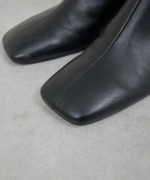 超美品☆ガリャルダガランテ　【2.718】スクエアショートブーツ　ブラック　36 GALLARDAGALANTE（ガリャルダガランテ） ブーツ 「2.718」スクエア