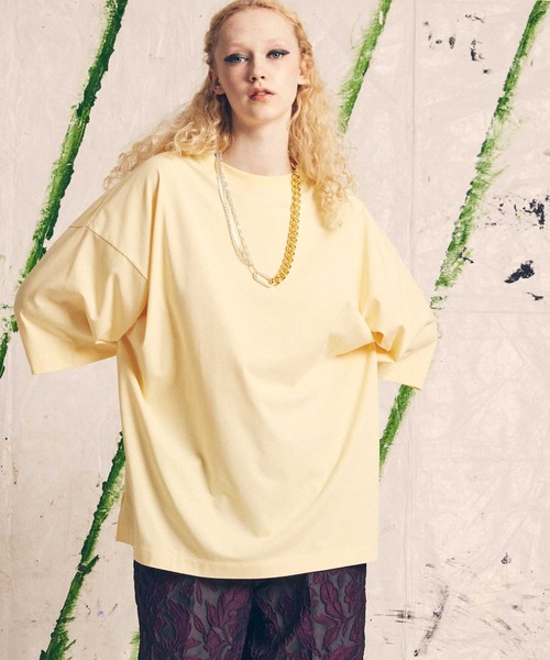 MAISON SPECIAL（メゾンスペシャル） 半袖Tシャツ 1 イエロー メンズ