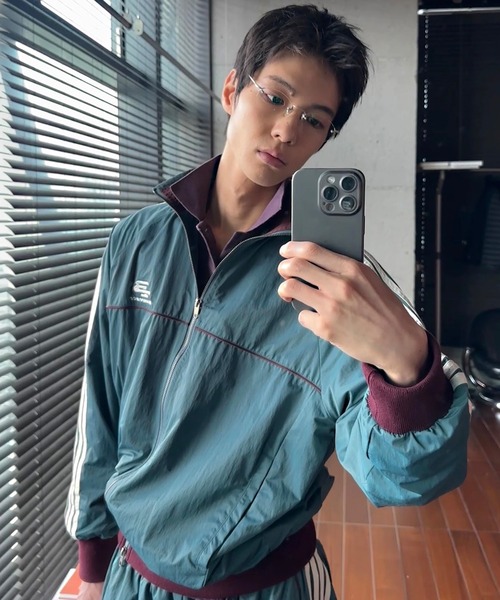 MASONPRINCE パンツ ルーズフィット サイドライン トラックパンツ