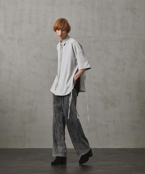 「SHAREEF」 半袖シャツ 1 グリーン メンズ_画像2