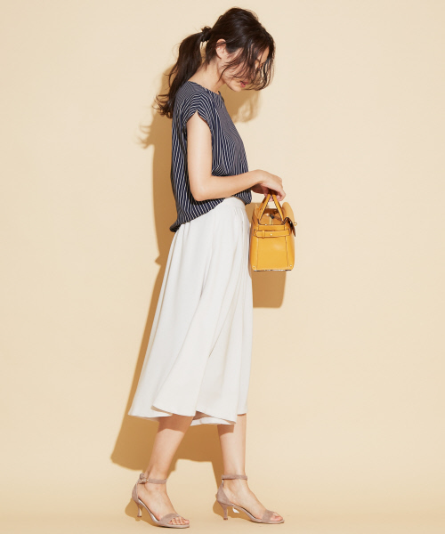 「qualite」 半袖ブラウス 38 ネイビー レディース_画像4