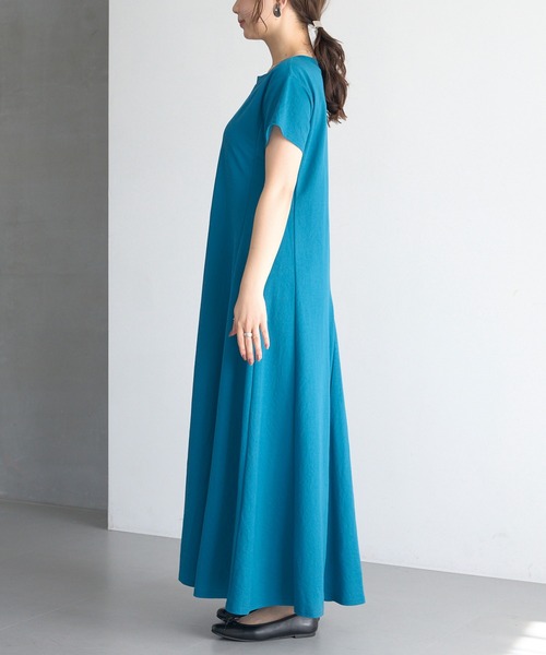 「LAVEANGE」 半袖ワンピース 4L ブラック レディース_画像3