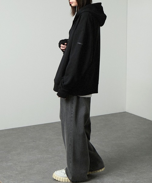 Alfred Alex」 ジップアップパーカー M ブラック メンズ : ZOZOTOWN