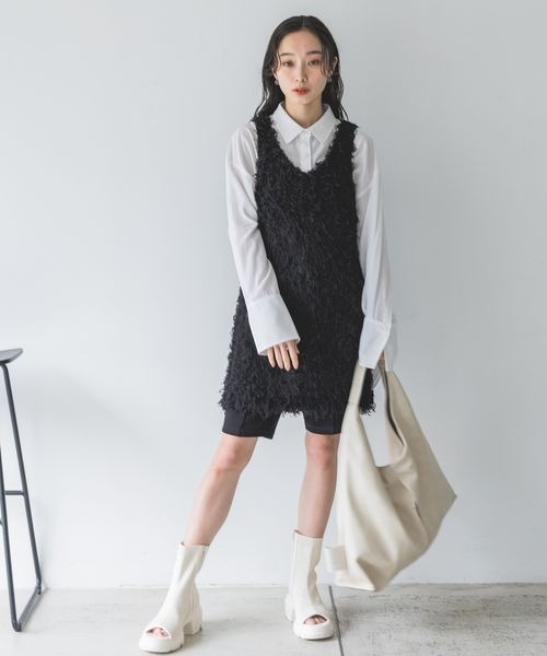 「JEANASIS」 ノースリーブトップス FREE アイボリー レディース_画像3