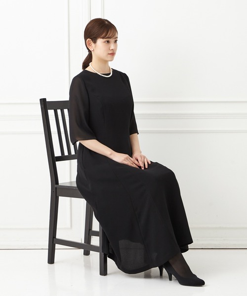 「AIMER」 半袖ワンピース LARGE ブラック レディース_画像4