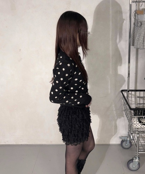 ラメワッペンカーデ CADUNE（カデュネ）の「ワッペンカーデ（ニット/セーター）」 - WEAR